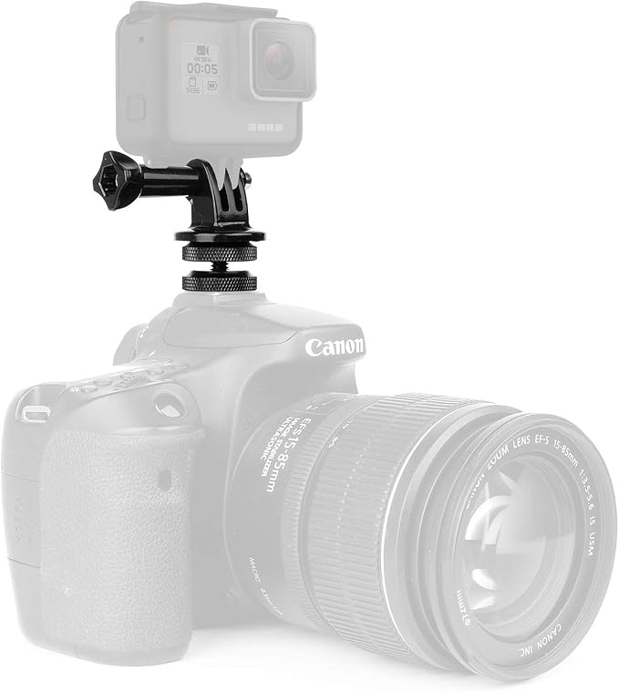Anwenk Camera Hot Shoe Mount Adapter Compatible with GoPro Adapter Gopro Hero 7 6 5 4 Attaching on Gopro DSLR Camera or Ring Light Photography - Image 2