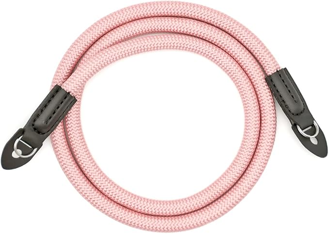 Camera Strap Vintage 100cm Nylon Climbing Rope Camera Neck Shoulder Strap for Micro Single and DSLR Camera(Rose Gold) - Image 2