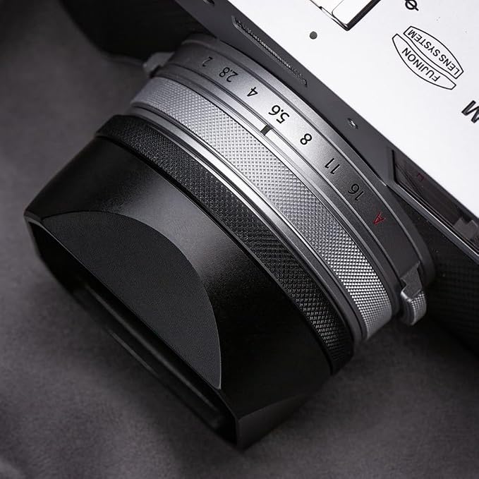 Metal Square Lens Hood (with Cap) with 49mm Adapter Ring for Fujifilm X100V/X100VI Camera Accessories (X100VI-Lens Hood-Black) - Image 4