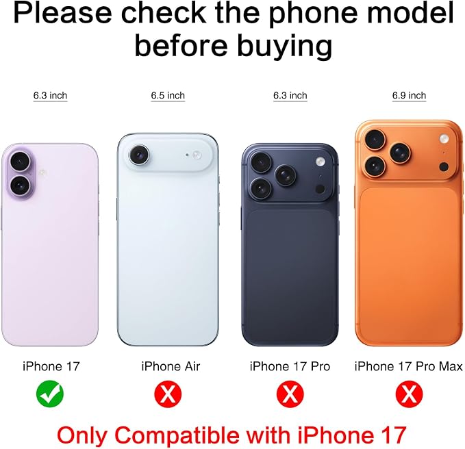 for ASDAWN Back Rear Camera Lens Glass Replacement for iPhone 17 6.3 inch with Pre-Installed Adhesive, Back Lens Glass with Installation Manual + Repair Tool Set - Image 2