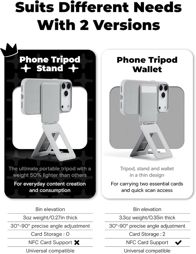 MOFT Phone Tripod Stand x Tombogo, Selfie Stick for iPhone, Mulit-Angle | Pocket Size | Strong Magnets l MOVAS Leather | Magsafe Compatible | Easy to Charge | Stylish |For Content Creators - Image 2