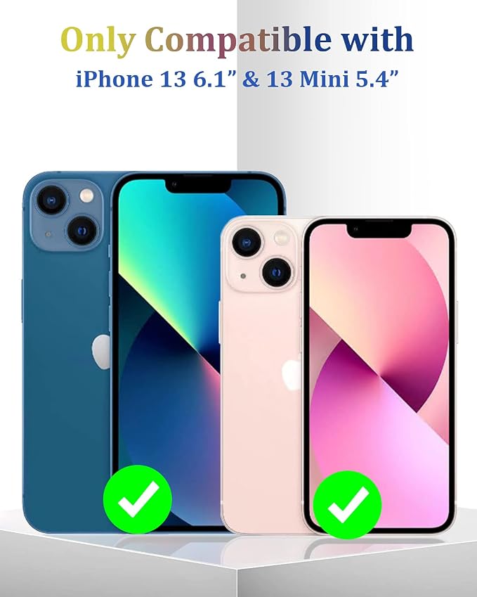 [3 Pack] Camera Lens Protector Compatible for iPhone 13 & iPhone 13 Mini Camera Cover Premium 9H Tempered Glass [Anti-Scratch]99.99% Transparency with Black Circle Design for iPhone 13 6.1 - Image 2