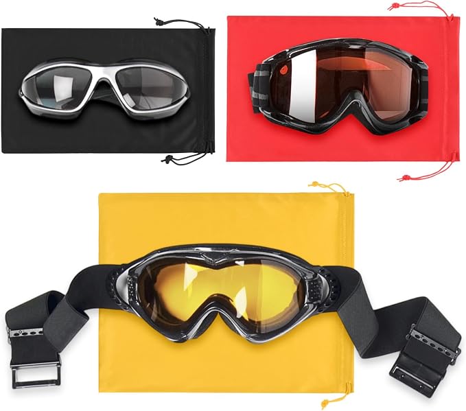 M METERXITY Ski Goggle Bag, Soft Microfiber Pouch Protective Storage Bags Case with Drawstring for Snow Goggles/Camera Lenses - Image 4