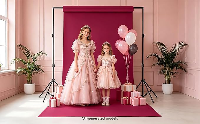YSKE-Seamless Dusty Rose Paper Backdrop Roll for Photography, Photo Background,Roll of Paper with Backdrop Cover for Background Stand,Thick Anti-Wrinkle Matte(53''x16.4',Dusty Rose/Mauve) - Image 5