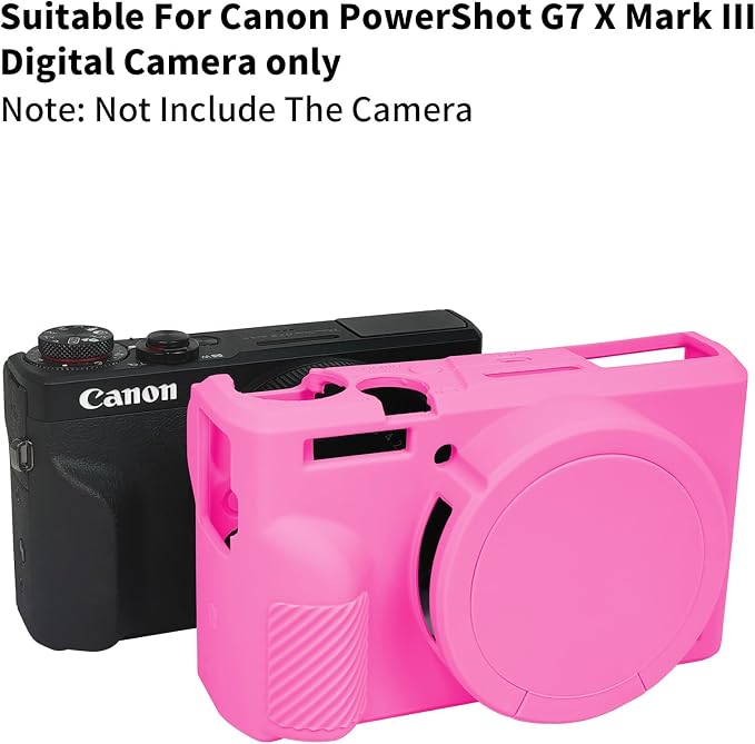 Easy Hood Camera Case Cover for Canon Powershot G7X Mark III (Rosy Pink) | With Removable Lens Cover,Soft Silicone Protective Case,Anti-Scratch,Slim Fit,Enhanced Grip,Lightweight Camera Accessories - Image 5