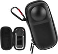 BRDRC Portable Small Case for Insta360 X5 X4 (for Cage and Lens Cap), Carrying Storage Bag Protective Cover Hard Shell Travel Protector with Wrist Strap Carabiner for Insta 360 X5 X4 Accessories by BRDRC
