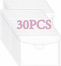 30Pieces Clear Stamp and Dies Storage Bags,Plastic Scrapbooking Storage Bags 7.5x5.5inch Die Storage Pockets Resealable Plastic Envelopes Pockets for with Label Stickers for Cutting Dies Stencil Craft by CYFUNDESIGN