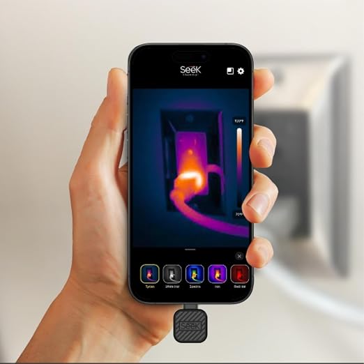Seek Thermal - Nano 200 Thermal Camera for Apple iOS with USB-C Connector, iPhone Thermal Camera, High Resolution 200 X 150 Thermal Imager, 25hz Imaging Frame Rate, -4°F~626°F, iPhone 15 & 16 - Image 2