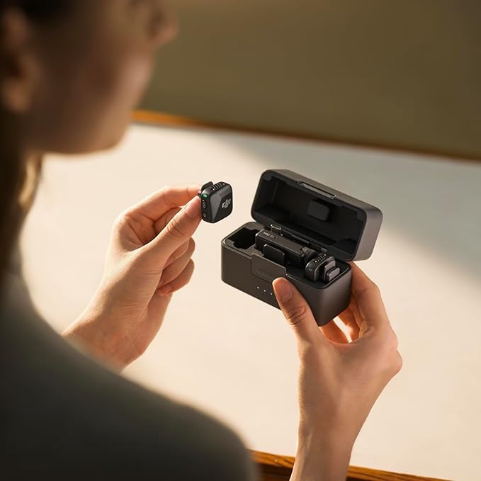 DJI Mic Mini Combo + Silicone Case + Colorful Wind Muff + Selfie Light | Wireless Microphone for iPhone/Camera/Android, Ultralight, Detail-Rich Audio, 48h Use, Noise Cancelling, Streaming, Vlog - Image 8