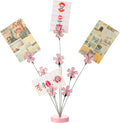 Tandefio 8 Branch Gift Card Tree Holder, Photo Stand with Clips, Pink | Picture Clips for Family & Wedding Photo, Money Memo Note Display, Christmas Organizer Stand, Office Desk Decor Accessory by Tandefio