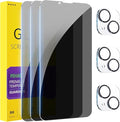 PEHAEL for iPhone 13 Privacy Screen Protector+Camera Lens Protector | 3+3 Pack, Installation kits, Anti-Spy Private, Anti-Scratch, 9H Tempered Glass, Case Friendly, [6.1 inch] by PEHAEL