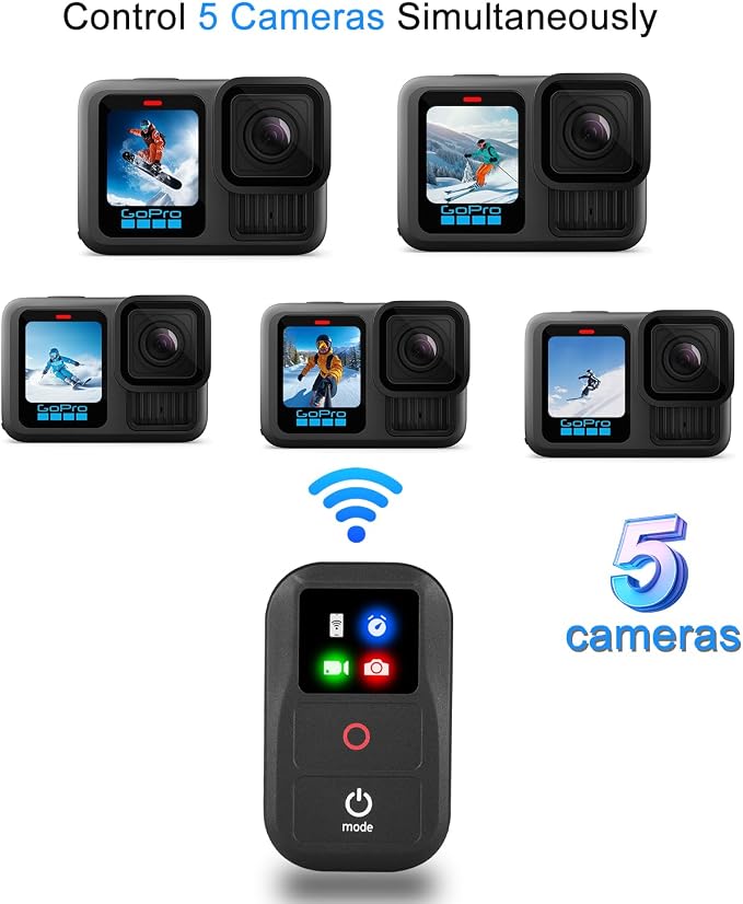 Suptig Wireless Remote Control for GoPro Hero 13/12/11/10/9/8 Black, Gopro Mission, Max, Max2, Phone, Built-in Rechargeable Battery - Image 6