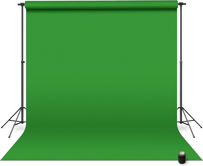 Denny Mfg Seamless Paper Backdrop for Photoshoot, Green Screen, 53in x 36ft | Backdrop Roll, Matte Finish for Portraits, Product Photos and Video Shoots, Includes Free Roll Gaffer Tape (2 in x 13 ft) by DennyManufacturing