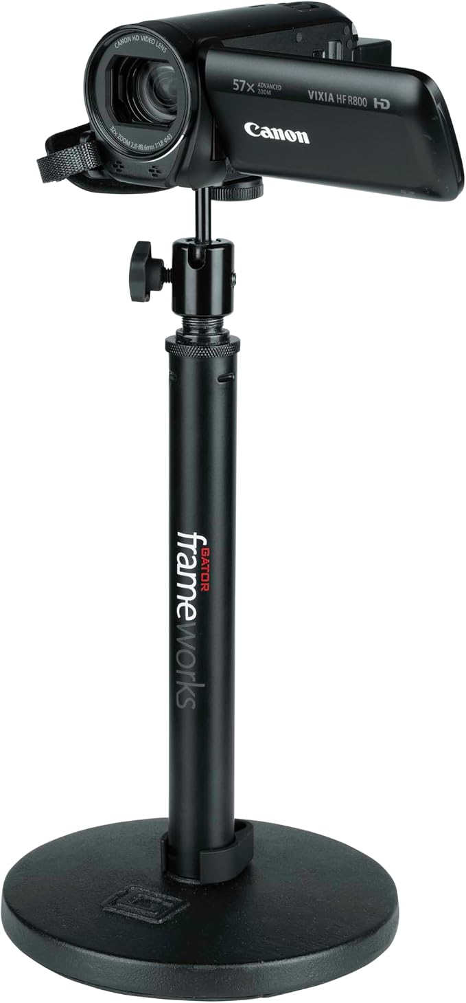 Gator Frameworks Camera Mount Mic Stand Adapter (GFW-MIC-CAMERA-MT) | Ball-and-Socket Head, Standard 1/4-20 Camera Threads, 360-Degree Rotation, 180-Degree Tilt - Image 11