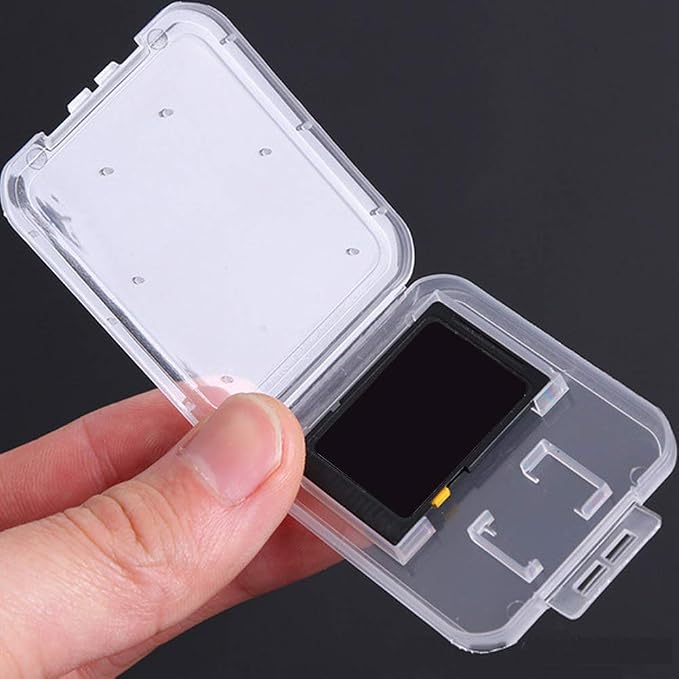 Clear Plastic Memory Card Case Compatible with SD SDHC SDXC Micro SD T-Flash Card (20 PCS) - Image 4