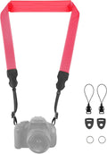 FIEIL Neck Strap Silicone Camera Straps - Padded Camera Strap, 1.5" Wide Adjustable Nylon Shoulder Strap - Compatible with Canon, Nikon, Sony, and More DSLR and Mirrorless Cameras (Fuchsia) by FIEIL
