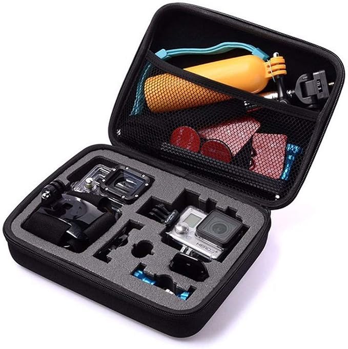 TEKCAM Action Camera Carrying Case Protective Storage Bag, Medium | Compatible with Gopro Hero 13 12 11 10 9 8 7/AKASO EK7000/Brave 4/Brave 7 LE/Brave 8/APEXCAM/Dragon Touch Action Camera by TEKCAM