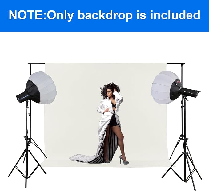 Joccun 5X7FT Ivory Backdrop Background for Photography,Polyester Backdrop Curtain Background Screen for Photography,Photoshoot,Video Recording,Studio(5X7ft,Ivory) - Image 7