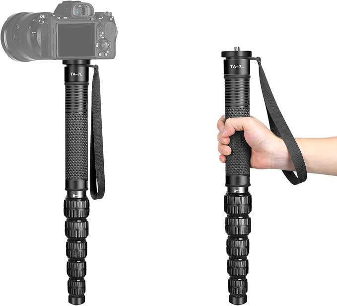 TONYBOO 68.5” Aluminum Camera Monopod,Lightweight & Portable, 5-Section Travel Monopod, Max Load 40 lbs for DSLR/Mirrorless Cameras, Camcorders, Compatible with Canon Nikon Sony - TA-7L - Image 2