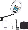 25 '' Ring Light Wall Mount with Phone Holder, Overhead Stand | Rotatable Triangle Boom Arm for Photography Lighting Studio, Live Streaming, Video Recording ,Salon, Barber, Beauty, Tattoo by Unknown