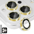 Camera Lens Protector for iPhone 16 Pro/16 Pro Max, Diamond Gold | Tempered Glass, Auto-align Tray, Easy Installation, Case Friendly, Anti-Scratch, HD Clear, Ultra Slim by Rayorcon
