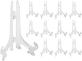 Super Z Outlet Plastic Easels 12 Pack Clear Easel Stands Easel Display Stand for Photo, Place Card, Collectibles, Light Items - Perfect for Wedding Cards, Party, Home, Party Decorations (5 Inches) by SuperZOutlet