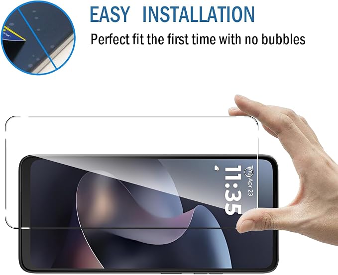 2+2 Pack for Moto G 2026/2025 Screen Protector with Camera Lens Protector,with Alignment Frame，9H Tempered Glass Film,HD Clear Scratch Resistant,Bubble-Free for Moto G 5G 2026 Screen Protector - Image 8