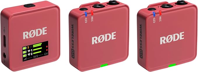 RØDE Wireless GO (Gen 3) – Compact Wireless Mic – Pristine Audio, 32-bit Float Recording, Automatic Level Control, for Phones, Cameras and Computers (Rose) by R%C3%98DE