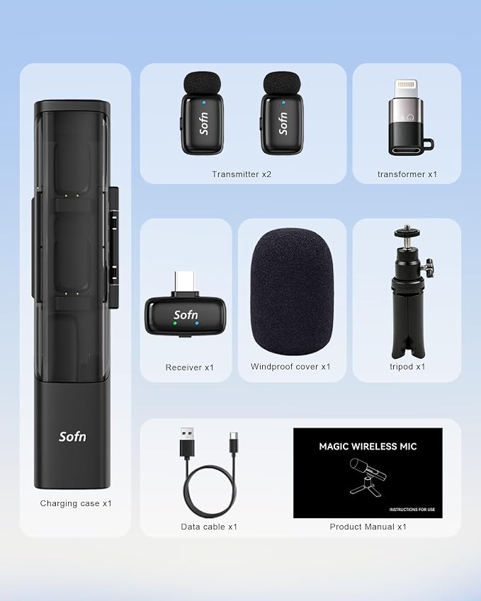 Magic 3-in-1 Mini Wireless Lavalier Microphone for iPhone & Android | 3 Mic Modes for Vlogs YouTube Tiktok Interviews,AI Noise Cancelling,5g Ultra-light,Plug & play,30 Hours Battery,Clip on Mic - Image 6
