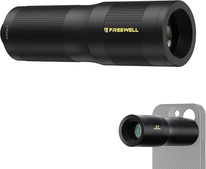 Freewell 6X Telephoto Lens for Smartphones | 17mm Thread Professional Zoom Lens for iPhone & Samsung by Freewell