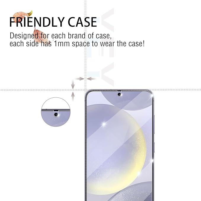 Galaxy S24 Plus Screen Protector + Camera Lens Protector, [2 +2 Pack] [Ultrasonic Fingerprint Unlock] Full Coverage Tempered Glass Screen Protector For Samsung Galaxy S24 Plus - Image 5