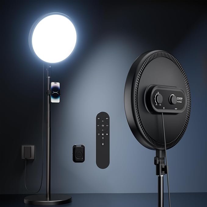 TODI Large Ring Light with 79" Stand, 6500K Full-Screen Selfie Ring Light with Stand and Phone Holder, Professional Big Ring Light for TikTok Light, Barber, Stream, Video, YouTube, Makeup, Photography by TODI