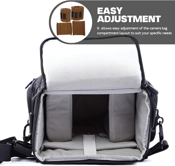 Camera Bag Dividers Inserts 4-Pack Adjustable Inner Lid Organizers for Dslr Camera Bag Accessories Protection - Image 9