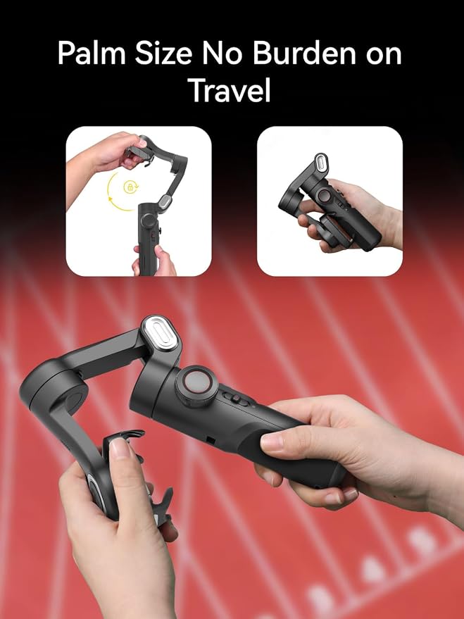AOCHUAN Gimbal Stabilizer for Smartphone w/AI Tracking Sensor | Gimbal with Focus Wheel for Phone/Android, Phone Stabilizer with 7.0 Anti-Shake for Video Recording-Smart XE AI - Image 7