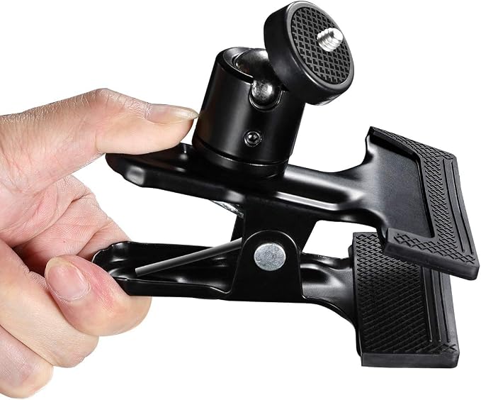 Multi-Function Tripod Clip Clamp Flash Holder Mount with 360 Swivel Photography Ball-Head for SLR, DSLR, Video Cameras, Studio Backdrop - Image 5