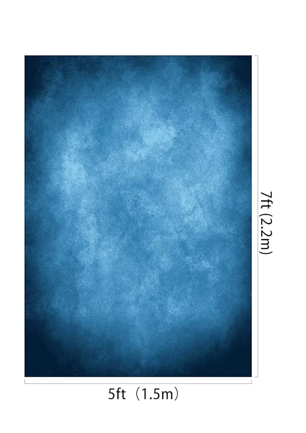 Kate 5x7ft Dark Blue Abstract Backdrops Blue Portrait Professional Backgrounds Retro Backdrop - Image 2