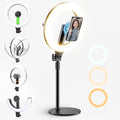 Magnetic Desk Ring Light with Stand,5000mAh Rechargeable,10" Foldable | 3 Colors & 10 Levels Brightness,Memory Function,Selfie Light for Live Stream,Makeup,Video by Yoobao