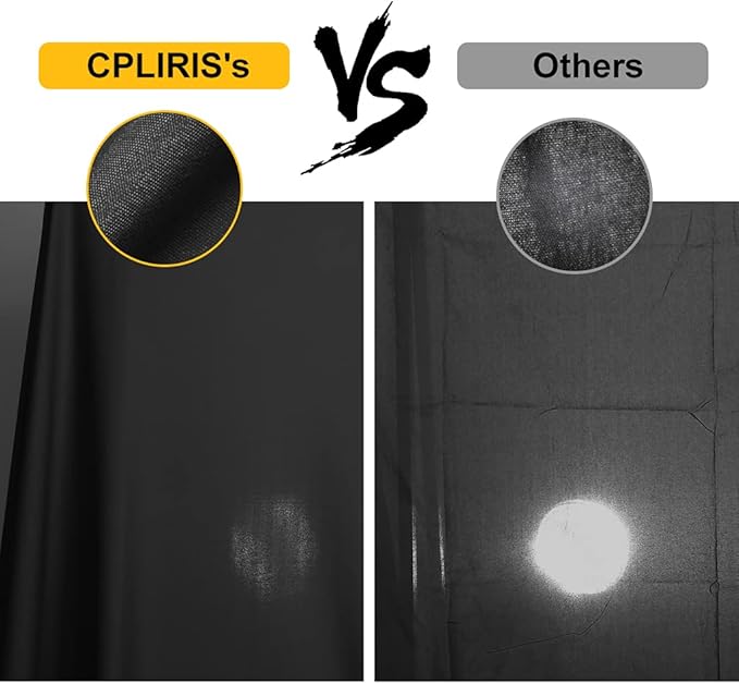 CPLIRIS 10x12ft Black Backdrop for Photography, Large Seamless Polyester Fabric Pure Black Photo Backdrop Curtain for Portrait Photoshoot Party Video - Image 3