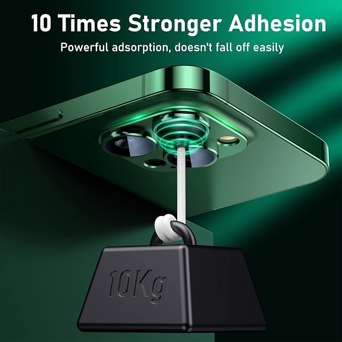 UniqueMe for iPhone 13 Pro/13 Pro Max Camera Lens Protector-Alpine Green | Strong Drop Protection, Not Easy to Fall-off, Metal Ring, Tempered Glass, Rear Camera Screen Cover - Image 5