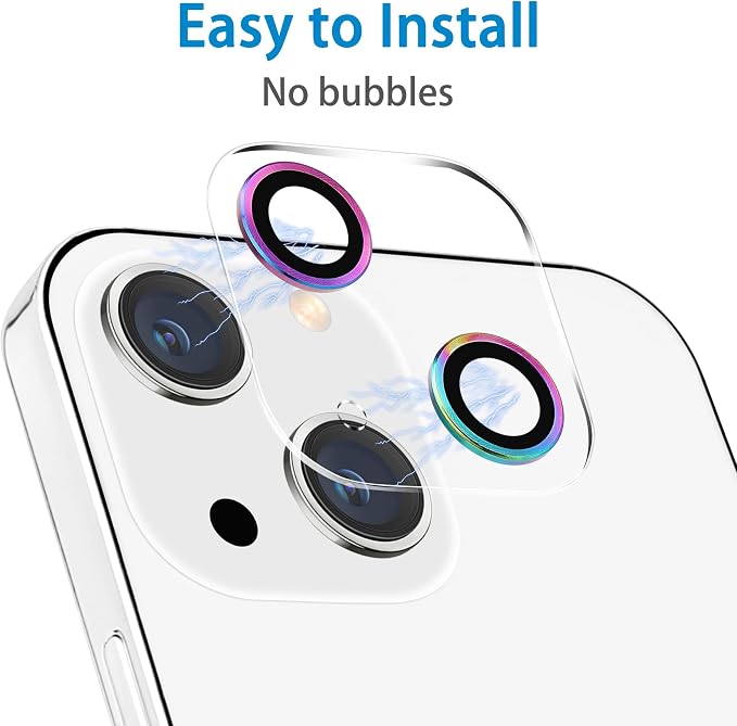 Dengduoduo 3 Pack Tempered Glass Camera Lens Protector for iPhone 13 6.1" & iPhone 13 Mini 5.4", Ultra HD, 9H Hardness, Anti-Scratch, Case Friendly, Easy to Install [No Affect on Night Shots] - Image 5