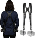 Camera Harness, Dual Camera Harness for Photographers, Leather Camera Strap for Two-Cameras for DSLR/SLR Strap by Unknown
