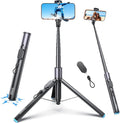 LOXP 67'' Phone Tripod with Remote, 0.01s Auto-Open for Content Creator | Selfie Stick for iPhone/ Android, Portable iPhone Tripod with Cold Shoe/ 1/4" Adapter for Travel, Vlog, Live, Golf, Video by LOXP