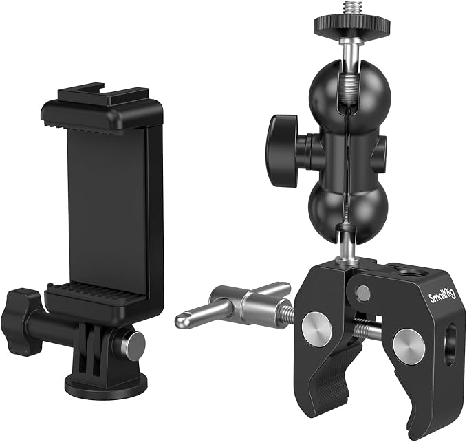 SMALLRIG Camera Mount Kit, Ball Head Magic Arm With Clamp, Super Clamp With Non-Slip Threads for GoPro, Webcam, Camera, Phone, Monitor and Light - Image 9