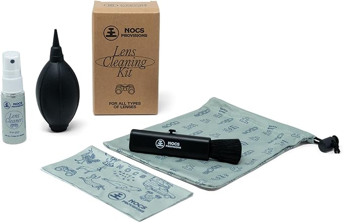 Nocs Provisions Lens Cleaning Kit for Binoculars, Monoculars & Cameras | 4-In-1 Optics Cleaning Set for Binocular, Monocular Protection, Maintenance & Care by NocsProvisions
