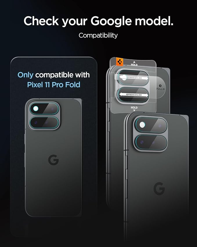 Spigen Glas.tR EZ FIT Pro Optik Camera Lens Protector for Pixel 11 Pro Fold - Image 2