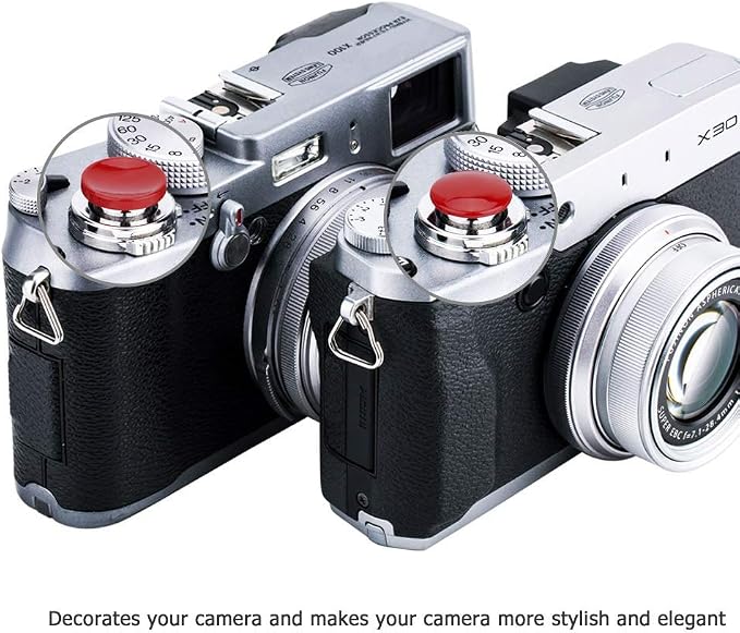 JJC 2-Pack Camera Soft Shutter Release Button for Fuji X100VI X-T30 III XE5 | for Fujifilm X-E5 X-M5 X-T50 XT30 X-T20 X Half X100V X100F X-T4 X-T3 X-E4 XE4, Nikon Zf, Leica Q3, Sony RX10 II III IV & More - Image 4