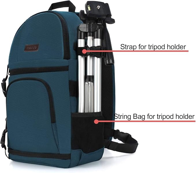 MOSISO Camera Sling Bag, DSLR/SLR/Mirrorless Camera Case Camera Backpack | Shockproof Photography Bag with Tripod Holder&Removable Modular Inserts Compatible with Canon/Nikon/Sony/Fuji, Deep Teal - Image 3