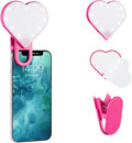 Riki Sweetheart Clip-On LED Makeup Mirror and Selfie Light, Rechargeable with Long-Lasting Battery, CRI 95+ for Phone, Laptop, and iPad, Film for TikTok, Instagram (Hot Pink) by RIKILOVESRIKI