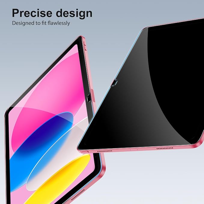 SPARIN 2+2 Pack Screen Protector for iPad (A16) 11th/10th Gen (11”/10.9”) | Tempered Glass + Camera Lens Protector Full Protection, Case Friendly, Anti Scratch, Apple Pencil Compatible-Pink - Image 8