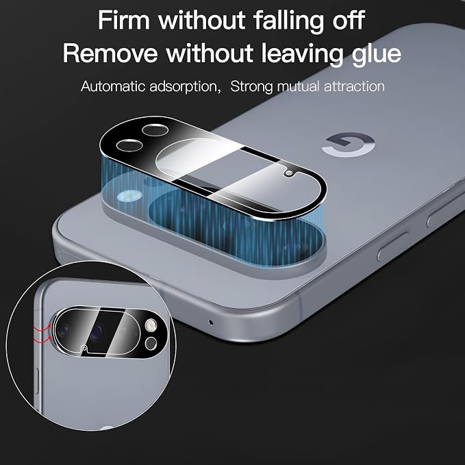 3 Pack for Google Pixel 10 Pro Screen Protector + [3 Pack] Pixel 10 Pro Camera Lens Tempered Glass Protector.9H Hardness.Support Fingerprint Unlock,Bubble-Free.With alignment tools Easy Installation - Image 2